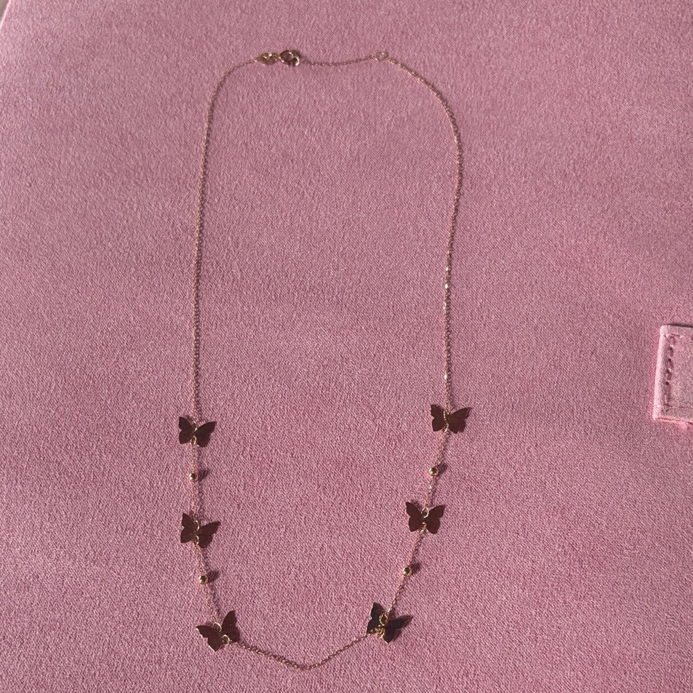 14kt Italian Gold Butterfly Necklace